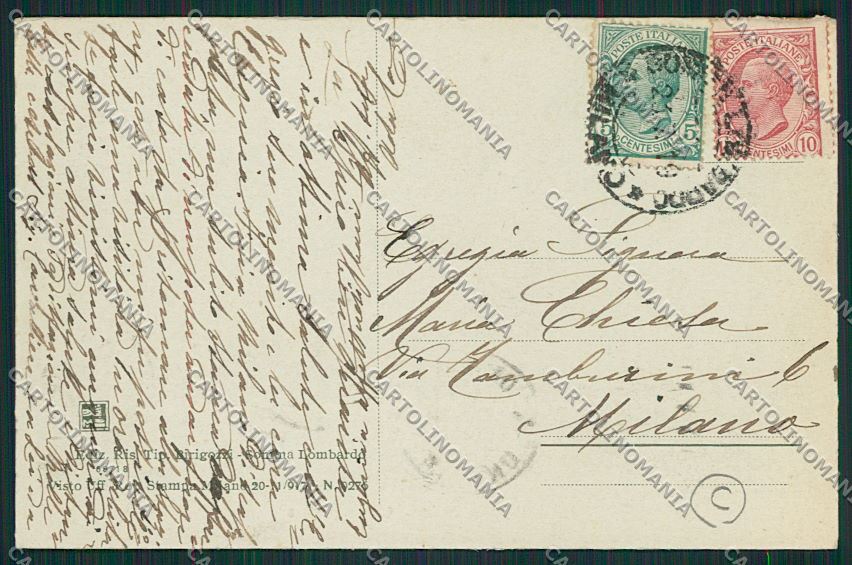 Varese Somma Lombardo cartolina QQ6657 – retro
