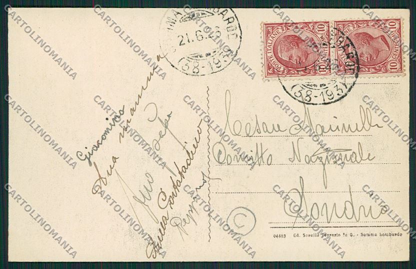 Varese Somma Lombardo cartolina QQ6668 – retro