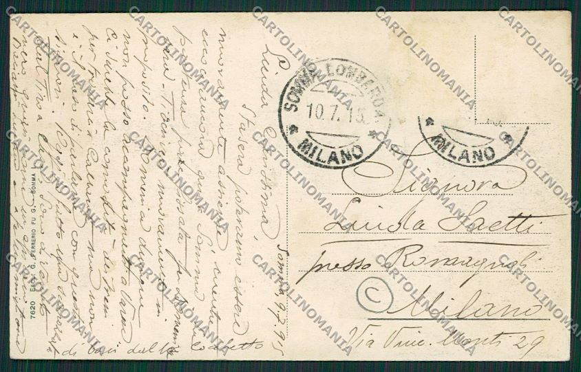 Varese Somma Lombardo cartolina QQ6678 – retro