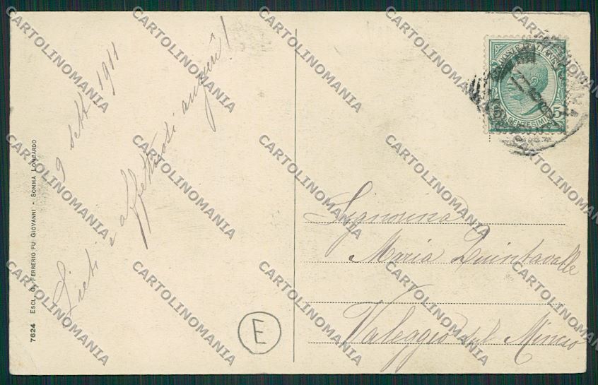 Varese Somma Lombardo cartolina QQ6720 – retro