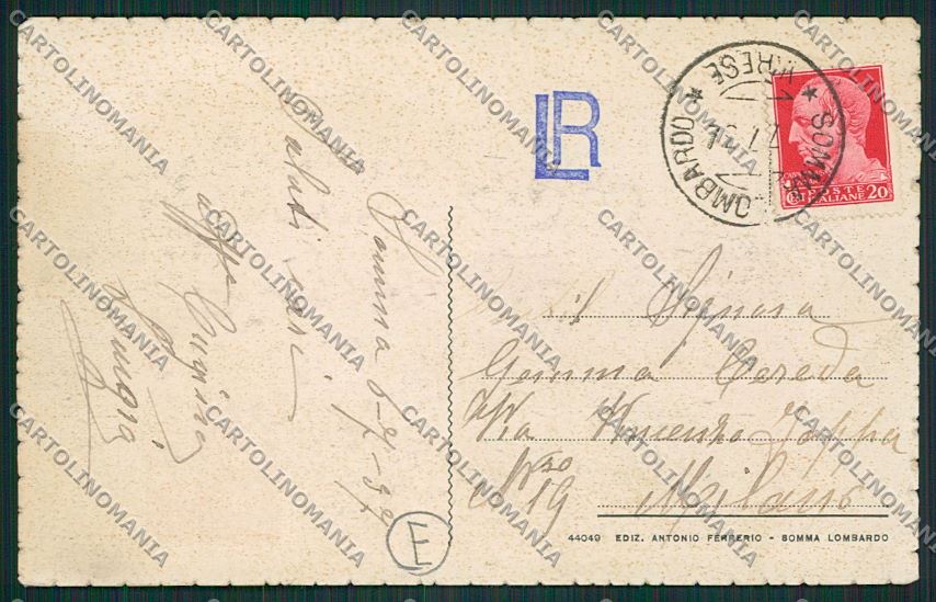 Varese Somma Lombardo cartolina QQ6722 – retro