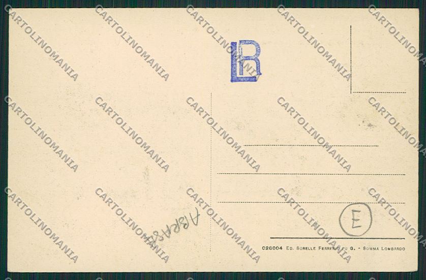 Varese Somma Lombardo ABRASA cartolina QQ6725 – retro