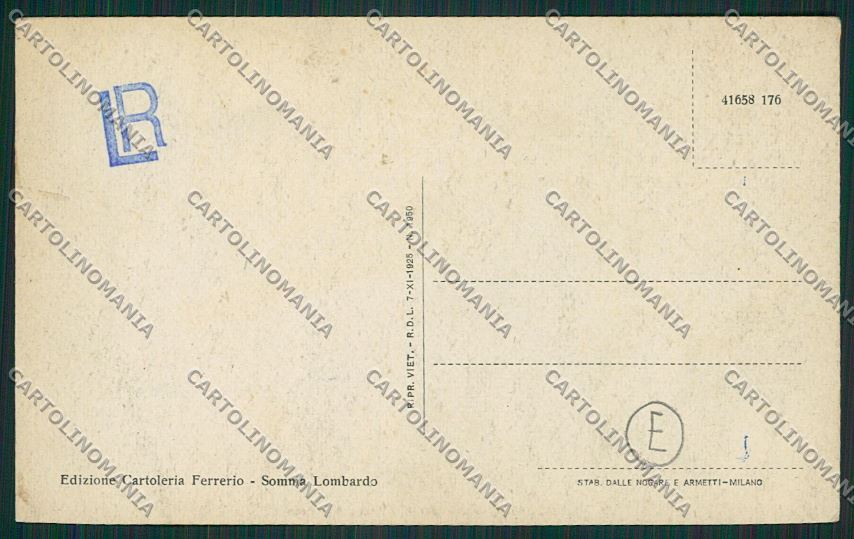 Varese Somma Lombardo cartolina QQ6726 – retro