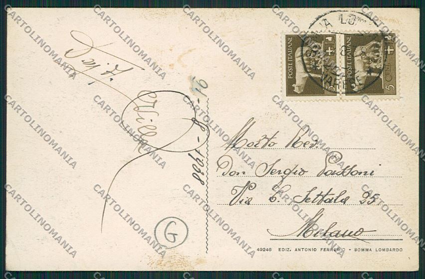 Varese Somma Lombardo cartolina QQ6747 – retro