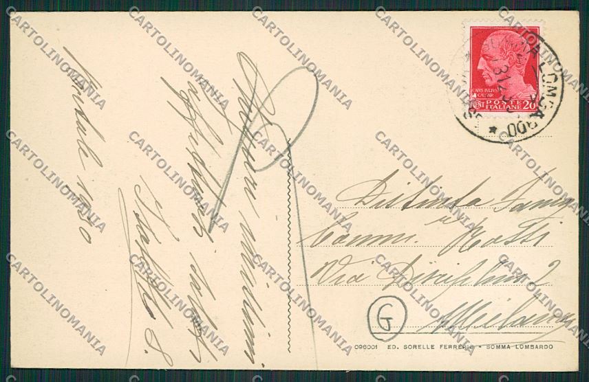 Varese Somma Lombardo cartolina QQ6750 – retro