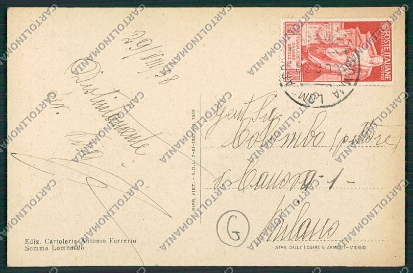 Varese Somma Lombardo cartolina QQ6754 – retro