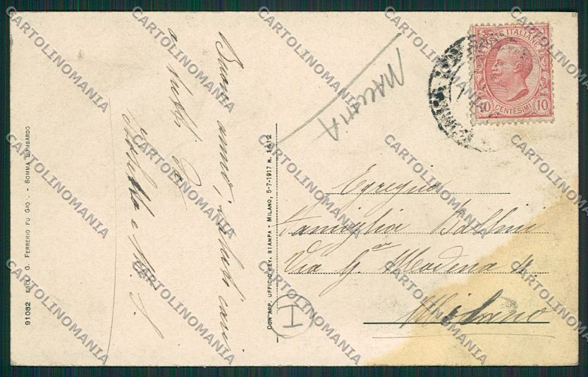 Varese Somma Lombardo MACCHIA cartolina QQ6756 – retro