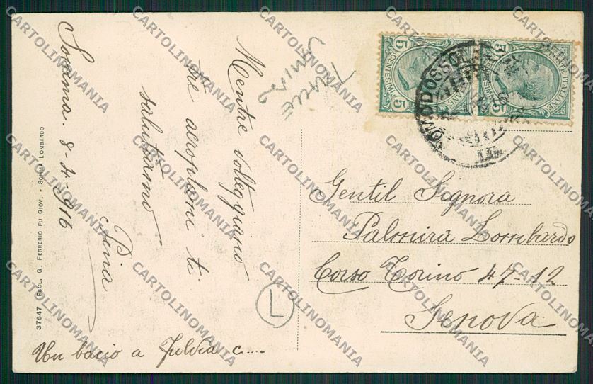 Varese Somma Lombardo TRACCE UMIDO cartolina QQ6764 – retro