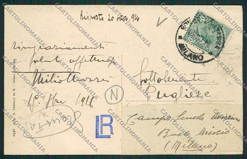 Varese Somma Lombardo SCOLLATA cartolina QQ6769 – retro