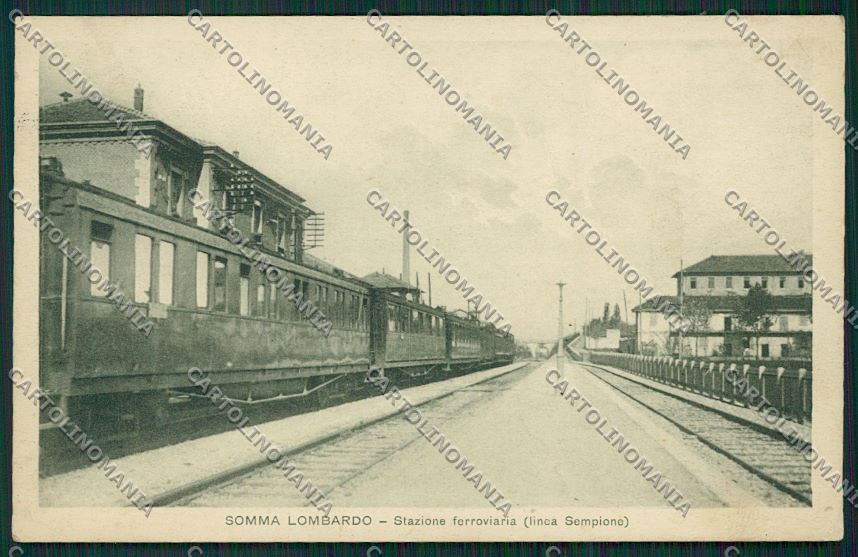 Varese Somma Lombardo Stazione Treno cartolina QQ6771 – fronte