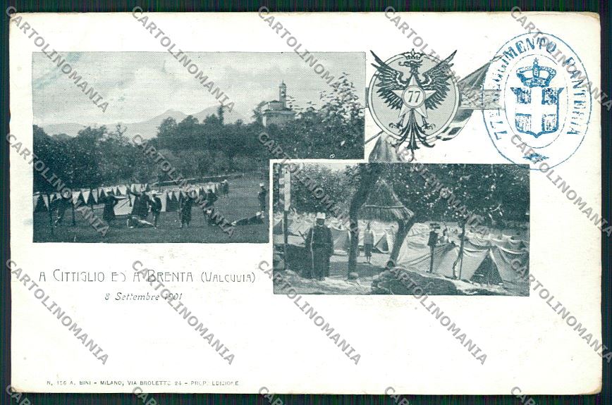 Varese Valcuvia Brenta Cittiglio Militari cartolina QQ6776 – fronte