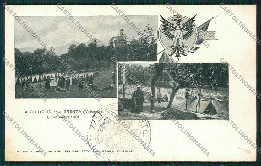 Varese Valcuvia Brenta Cittiglio Militari cartolina QQ6778 – fronte