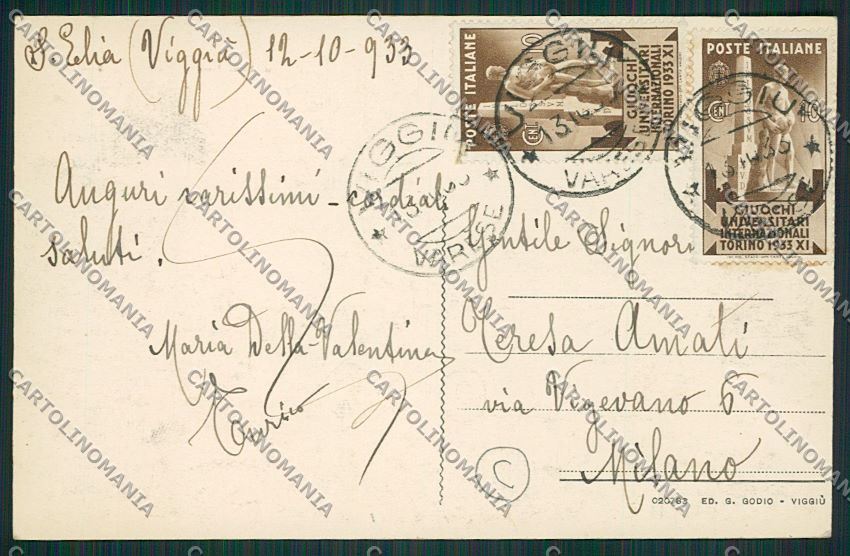 Varese Viggiù cartolina QQ6799 – retro