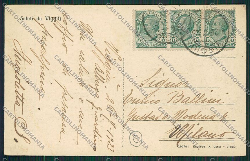Varese Viggiù cartolina QQ6830 – retro