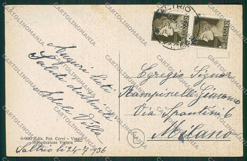 Varese Viggiù cartolina QQ6869 – retro
