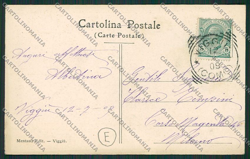 Varese Viggiù cartolina QQ6870 – retro