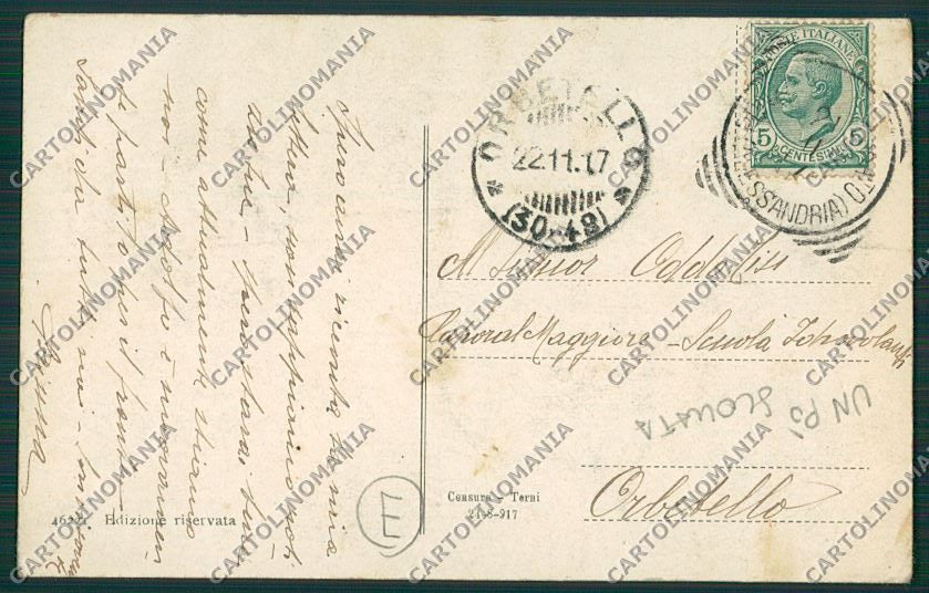 Alessandria Serralunga di Crea POCO SCOLLATA cartolina QQ6910 – retro