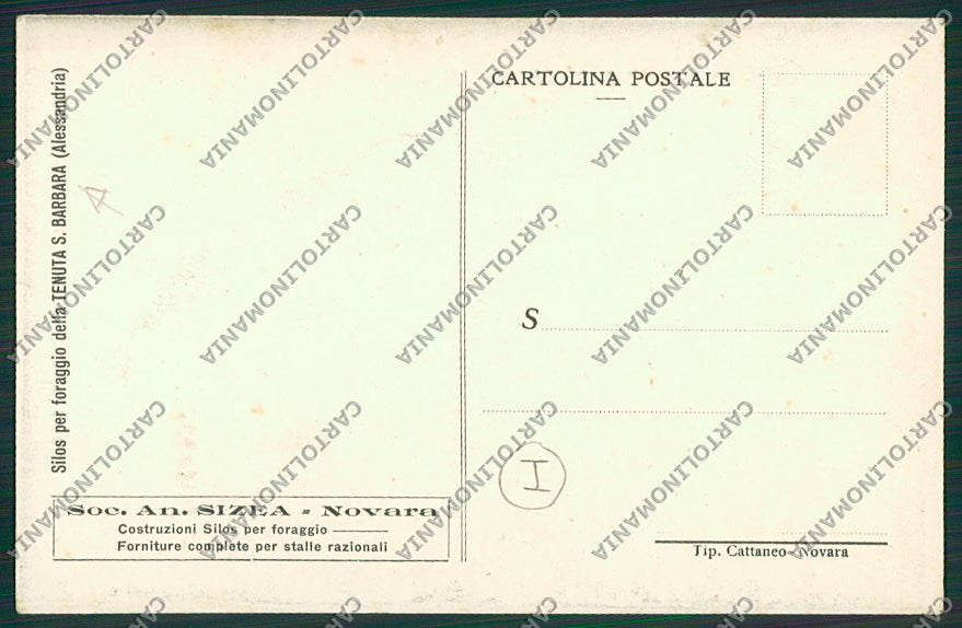 Alessandria Tenuta Santa Barbara Cascina cartolina QQ6937 – retro