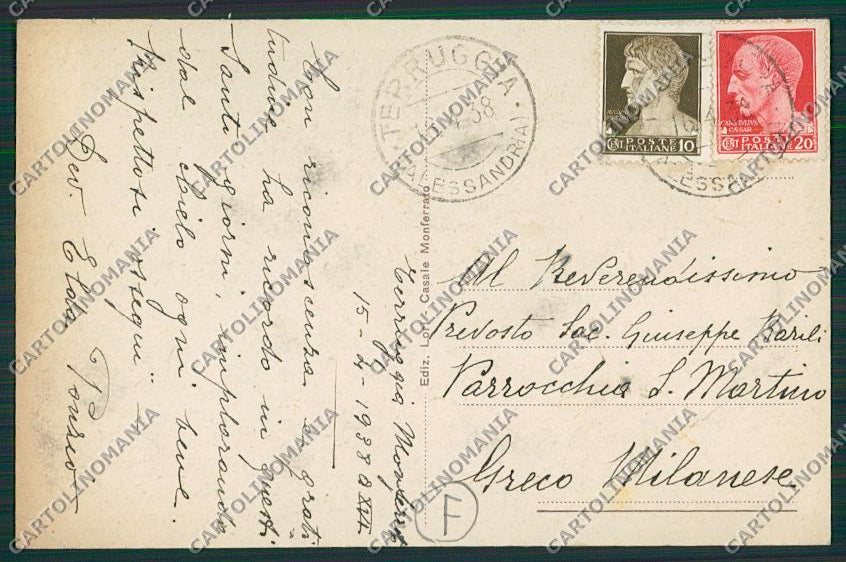 Alessandria Terruggia cartolina QQ6957 – retro