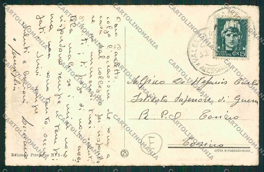 Alessandria Valenza cartolina QQ6966 – retro