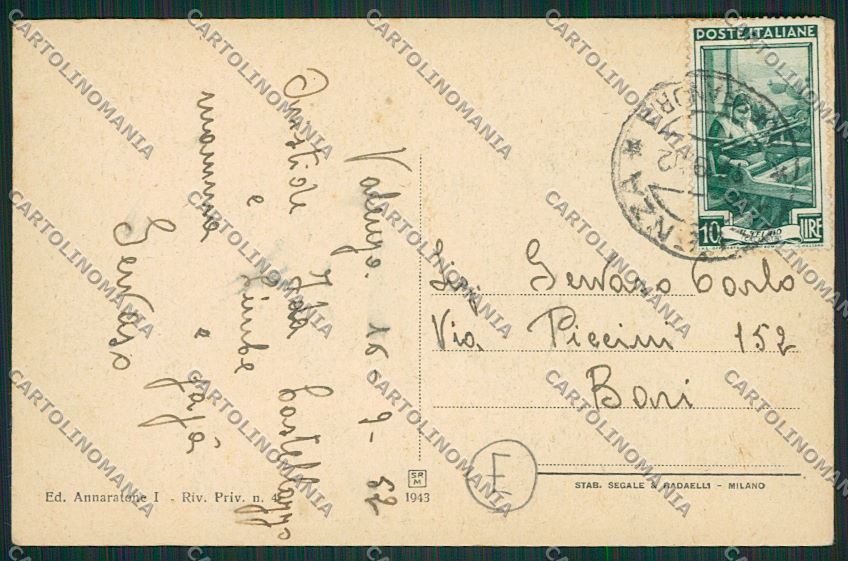 Alessandria Valenza cartolina QQ6967 – retro