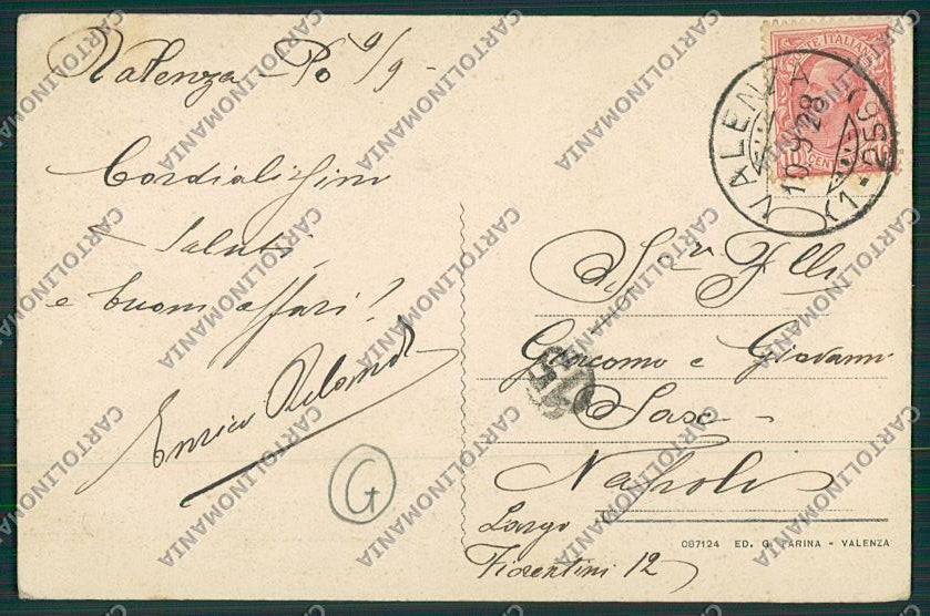 Alessandria Valenza PIEGA cartolina QQ6981 – retro