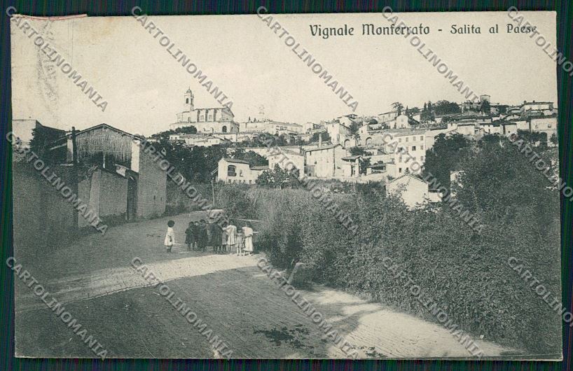 Alessandria Vignale Monferrato RIFILATA cartolina QQ6987 – fronte
