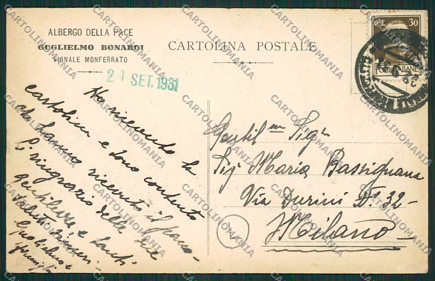 Alessandria Vignale Monferrato cartolina QQ6988 – retro