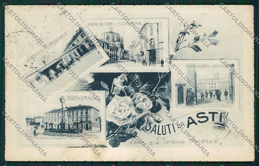 Asti città Saluti da cartolina QQ7040 – fronte