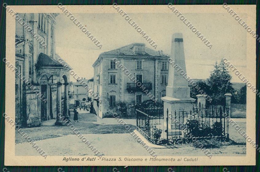 Asti Agliano cartolina QQ7056 – fronte