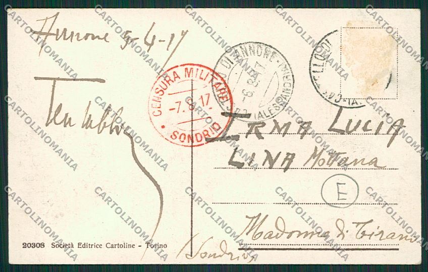 Asti Castello di Annone cartolina QQ7074 – retro