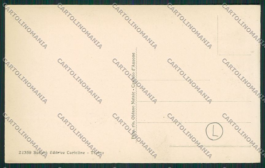 Asti Castello di Annone Stazione cartolina QQ7077 – retro