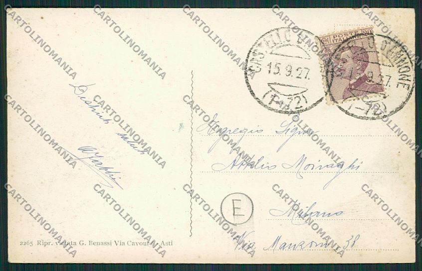 Asti Castello di Annone cartolina QQ7079 – retro