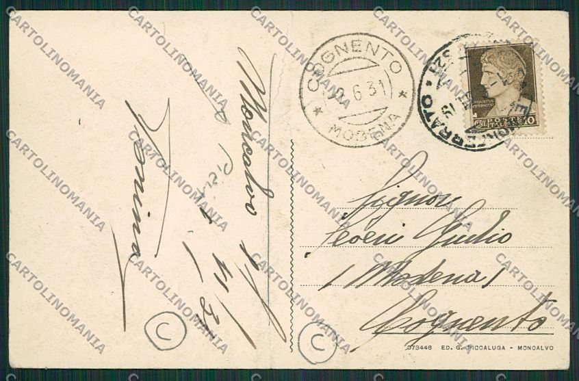 Asti Moncalvo PIEGA cartolina QQ7083 – retro