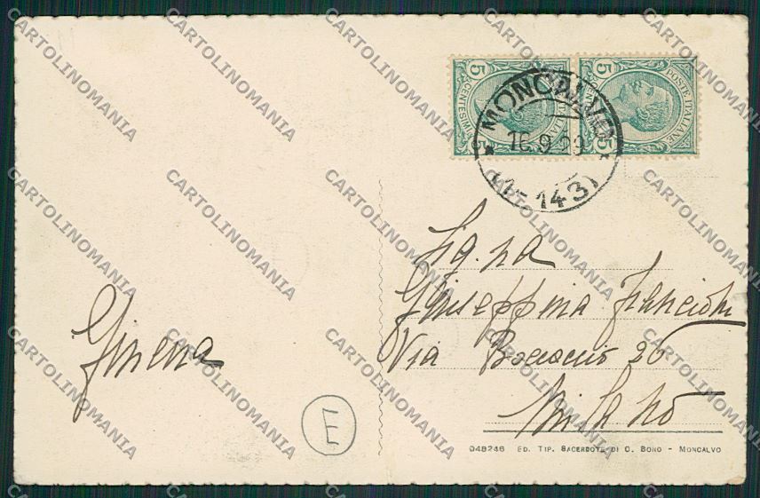Asti Moncalvo cartolina QQ7087 – retro