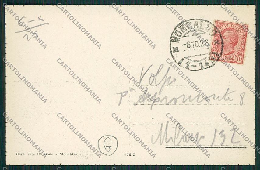 Asti Moncalvo cartolina QQ7095 – retro