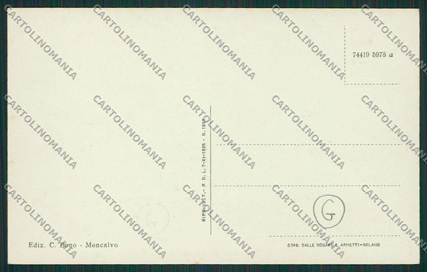 Asti Moncalvo cartolina QQ7096 – retro