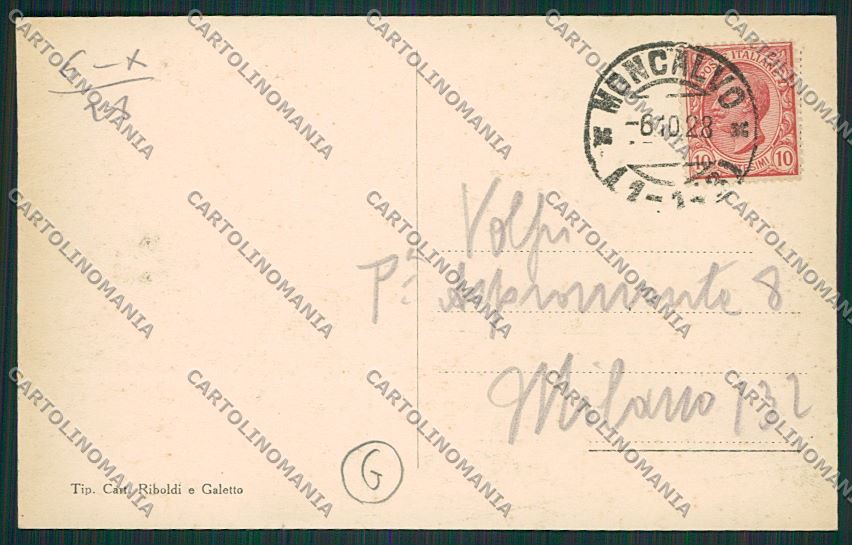 Asti Moncalvo cartolina QQ7098 – retro