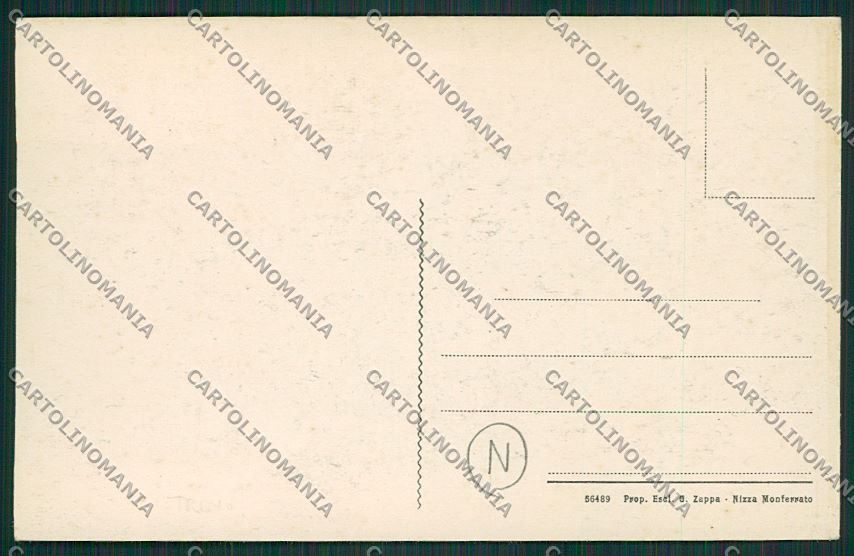 Asti Nizza Monferrato Treno cartolina QQ7127 – retro