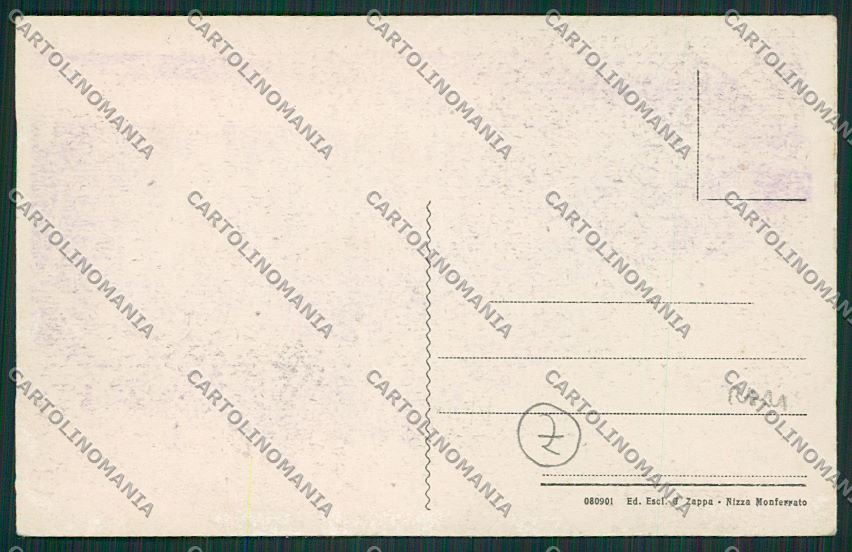 Asti Nizza Monferrato Treno Stazione cartolina QQ7128 – retro
