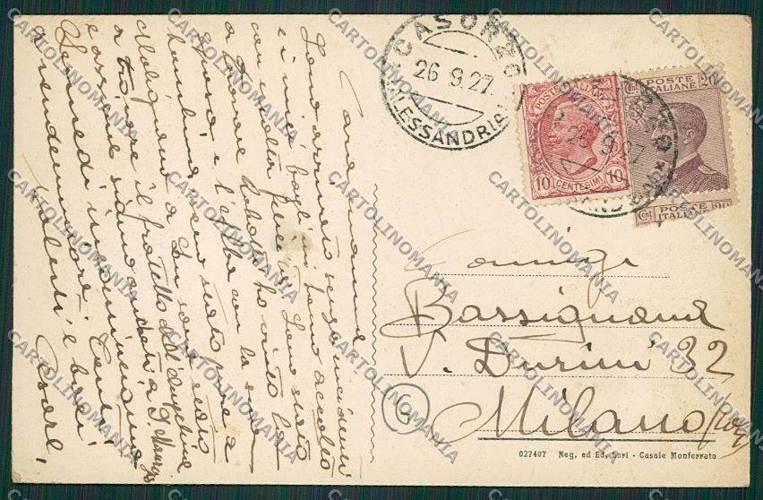 Asti Casorzo Monferrato cartolina QQ7152 – retro