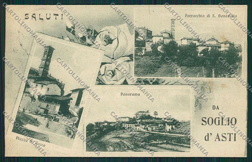 Asti Soglio Saluti da cartolina QQ7162 – fronte