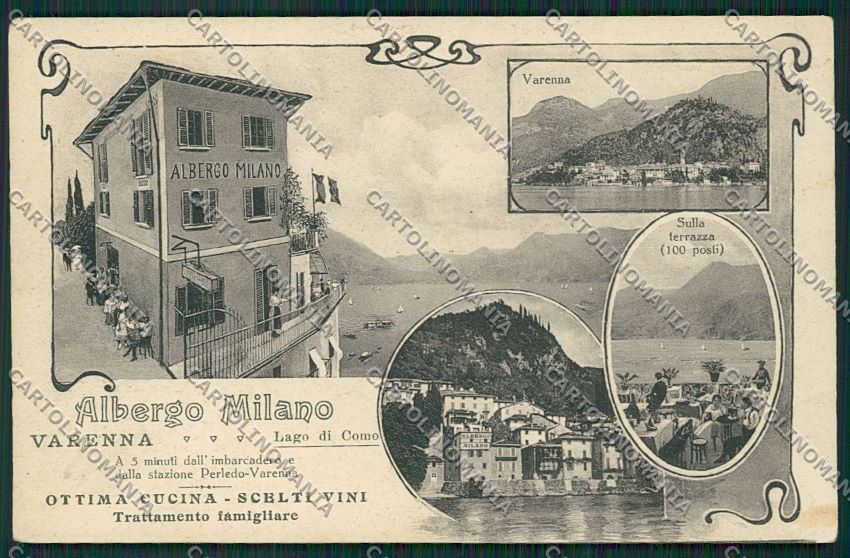 Lecco Varenna Pubblicitaria cartolina QQ7193 – fronte