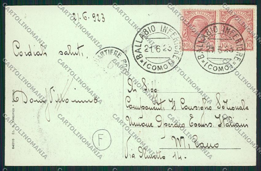 Lecco Ballabio cartolina QQ7211 – retro