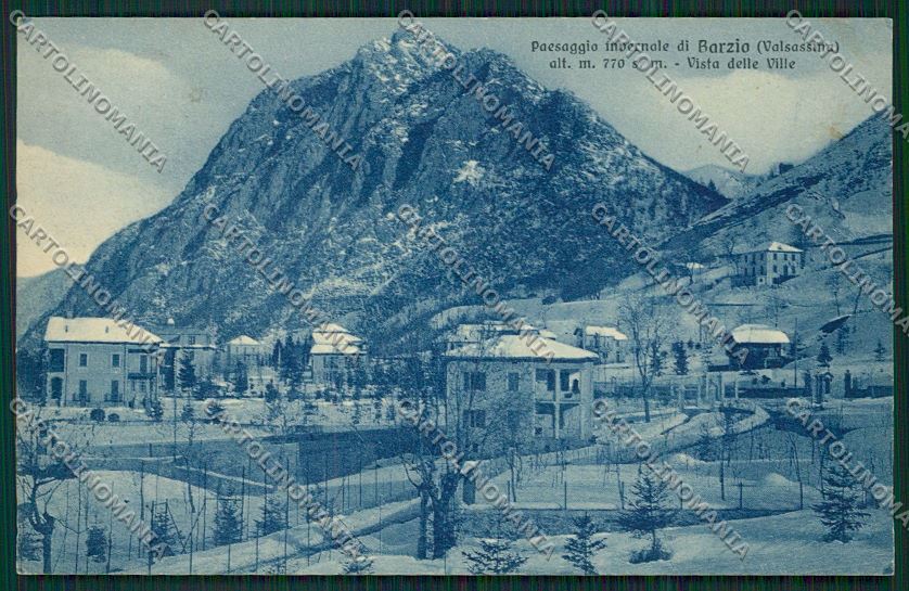 Lecco Barzio Nevicata cartolina QQ7236 – fronte