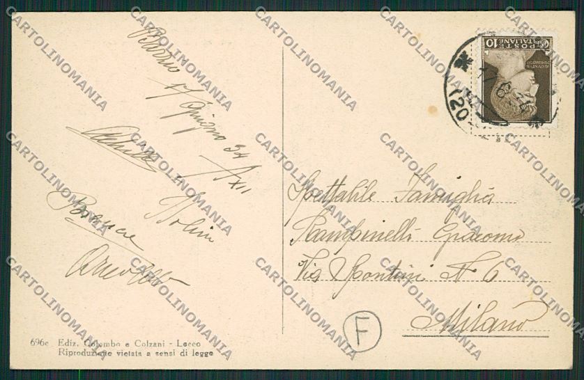 Lecco Barzio Nevicata cartolina QQ7236 – retro