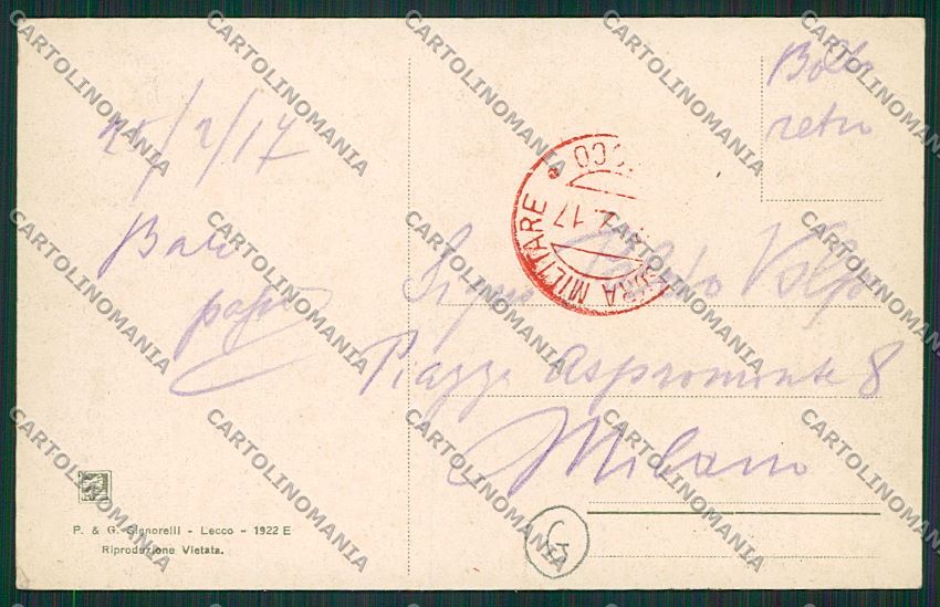 Lecco Barzio cartolina QQ7238 – retro