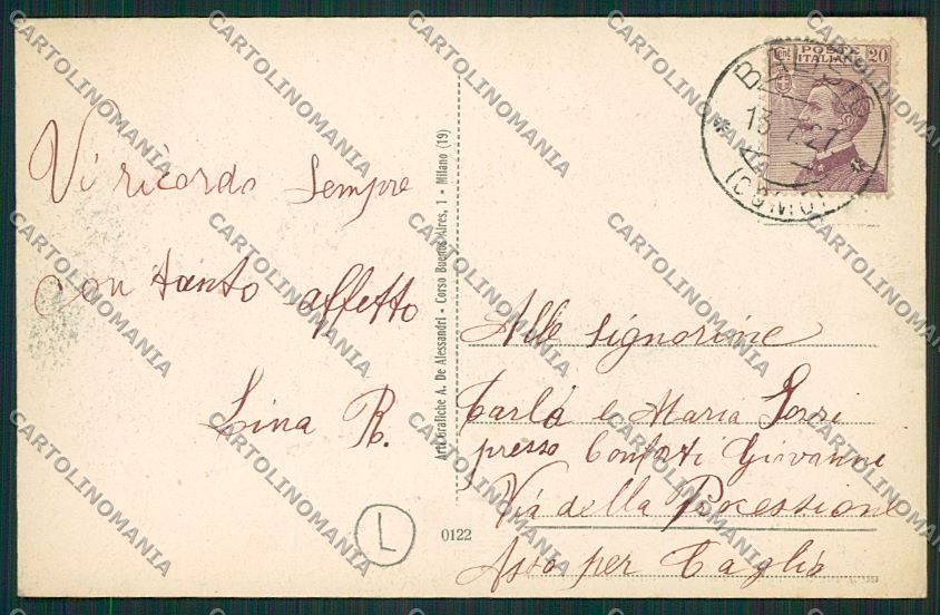 Lecco Cremeno Colonia cartolina QQ7245 – retro