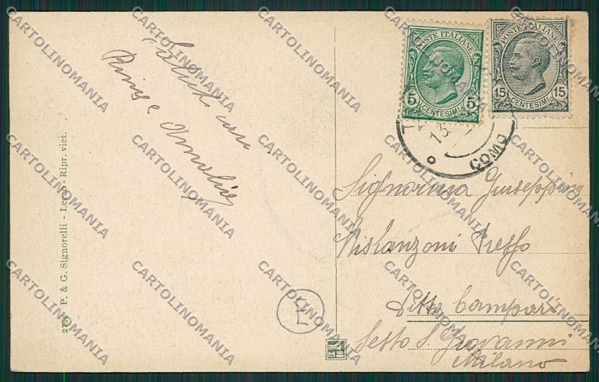 Lecco Taceno cartolina QQ7251 – retro