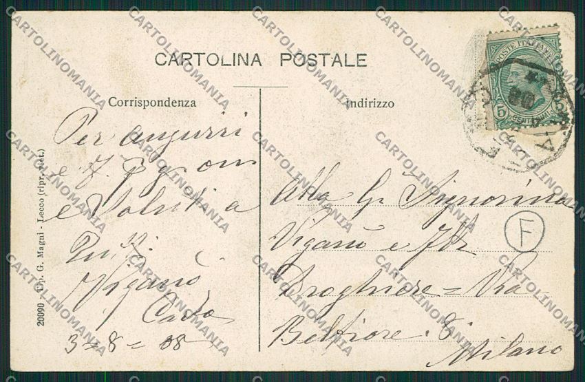 Lecco Taceno cartolina QQ7259 – retro